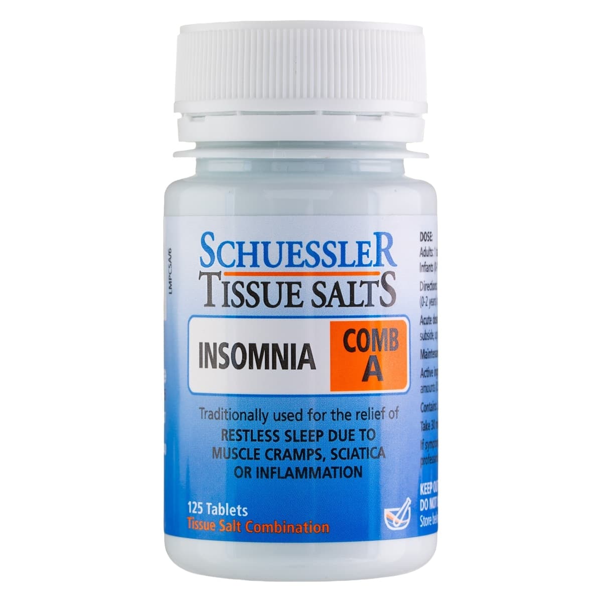 Schuessler Tissue Salts Comb A Insomnia 125 Tablets