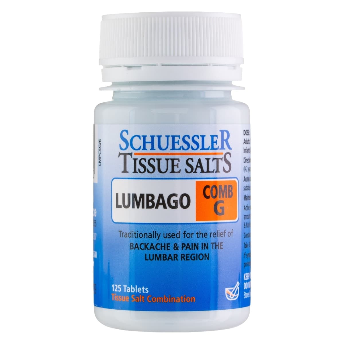 Schuessler Tissue Salts Comb G Lumbago 125 Tablets