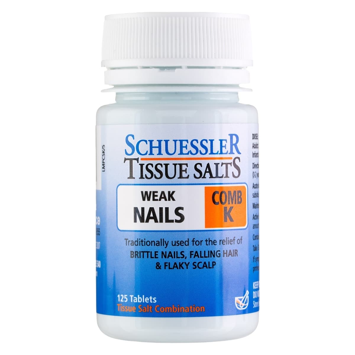Schuessler Tissue Salts Comb K Weak Nails 125 Tablets