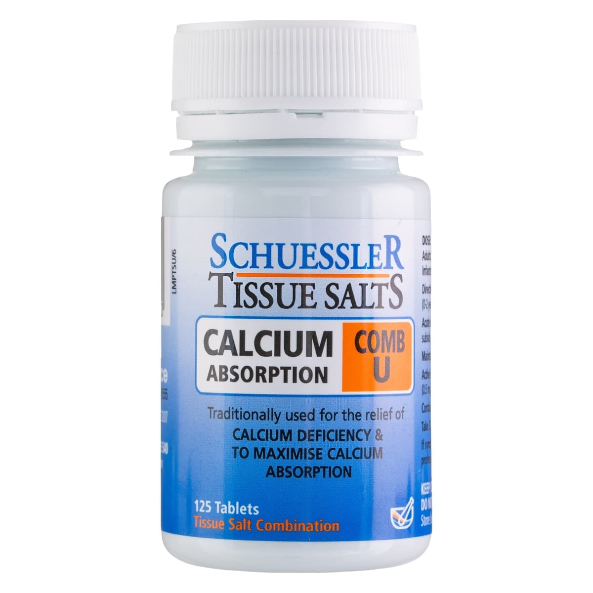 Schuessler Tissue Salts Comb U Calcium Absorption 125 Tablets