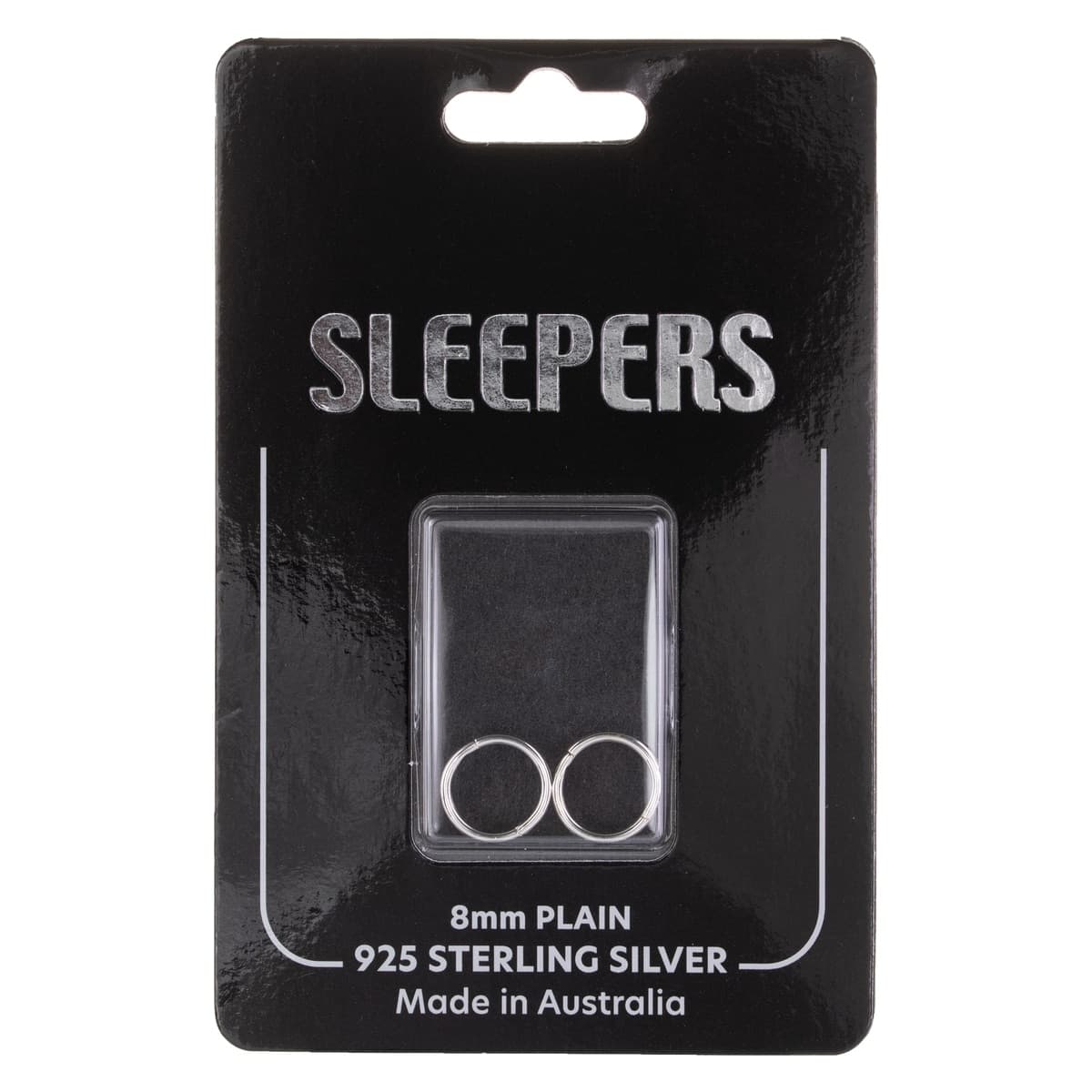 Studex Mini Plain Sleeper Earrings Silver 8mm - 1 Pair