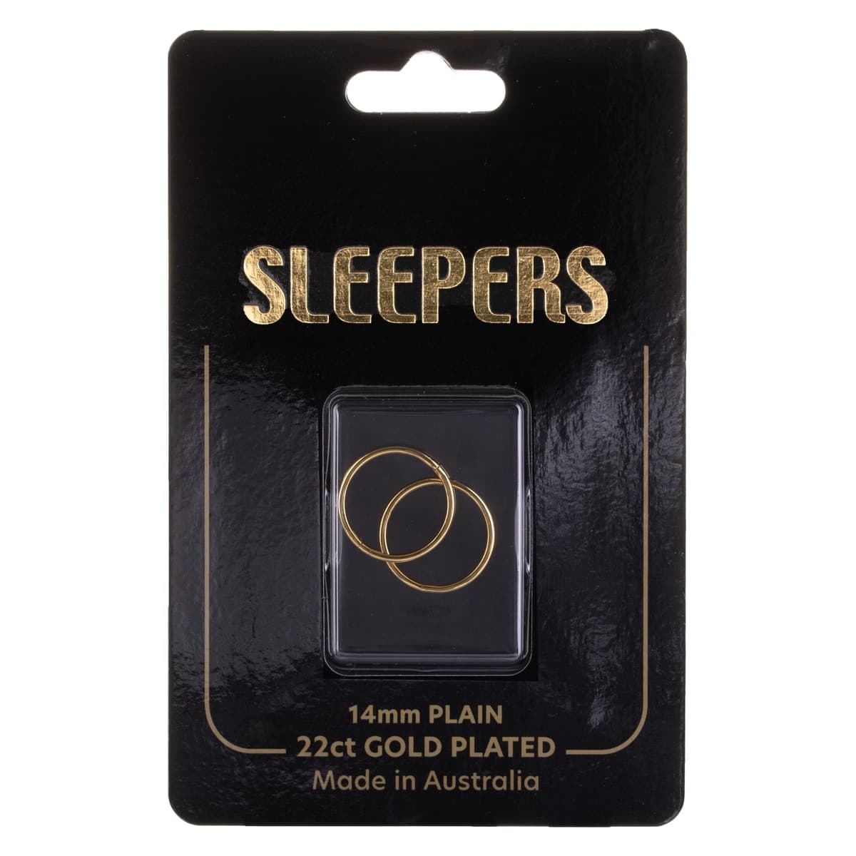 Studex Plain Medium 14mm Sleeper Earring Gold 1 Pair
