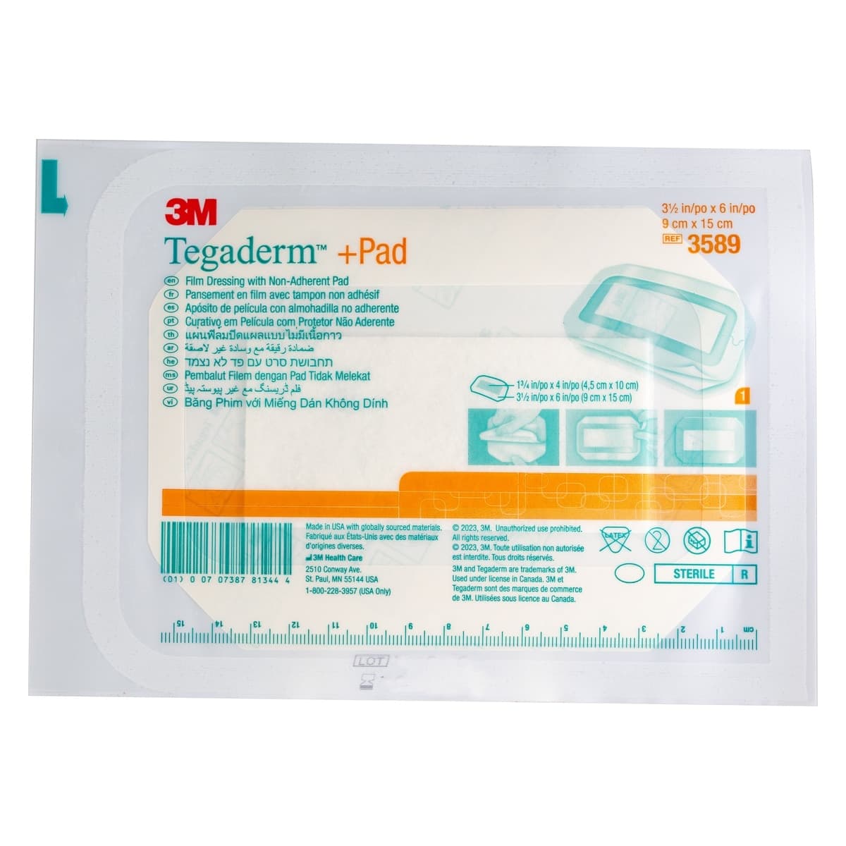 Tegaderm + Pad Dressing by 3M 9cm x 15cm 3589 Single