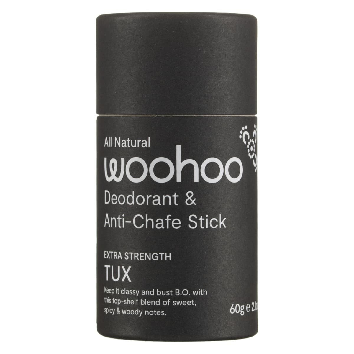 Woohoo Body Deodorant & Anti-Chafe Stick Tux 60g