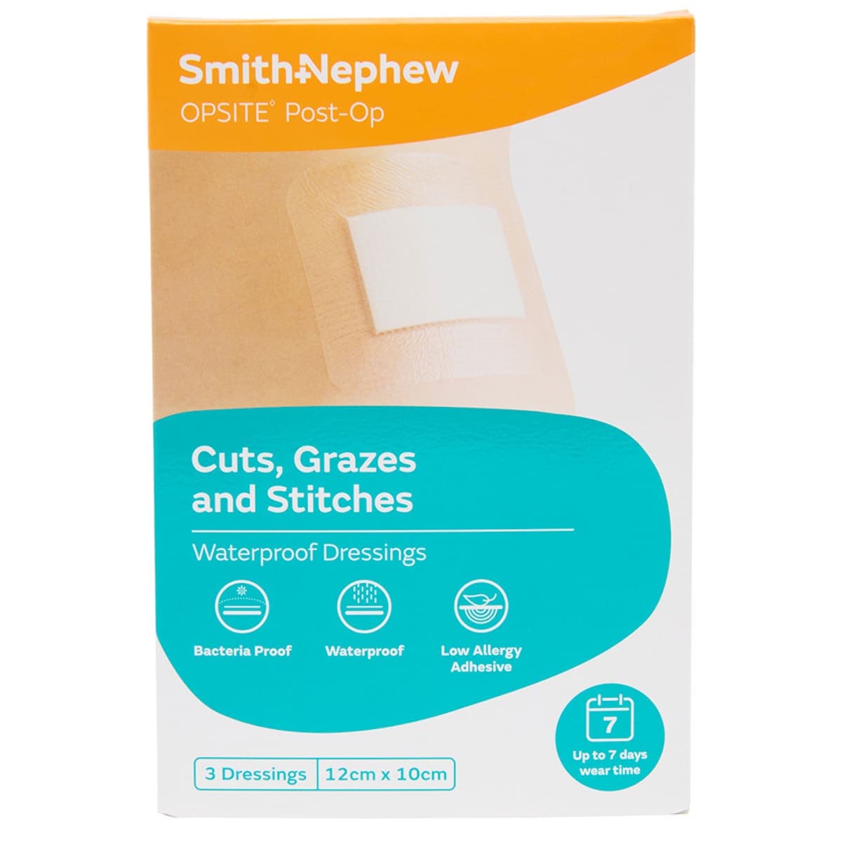 Opsite Post-Op Waterproof Dressing 12cm x 10cm 3 Pack