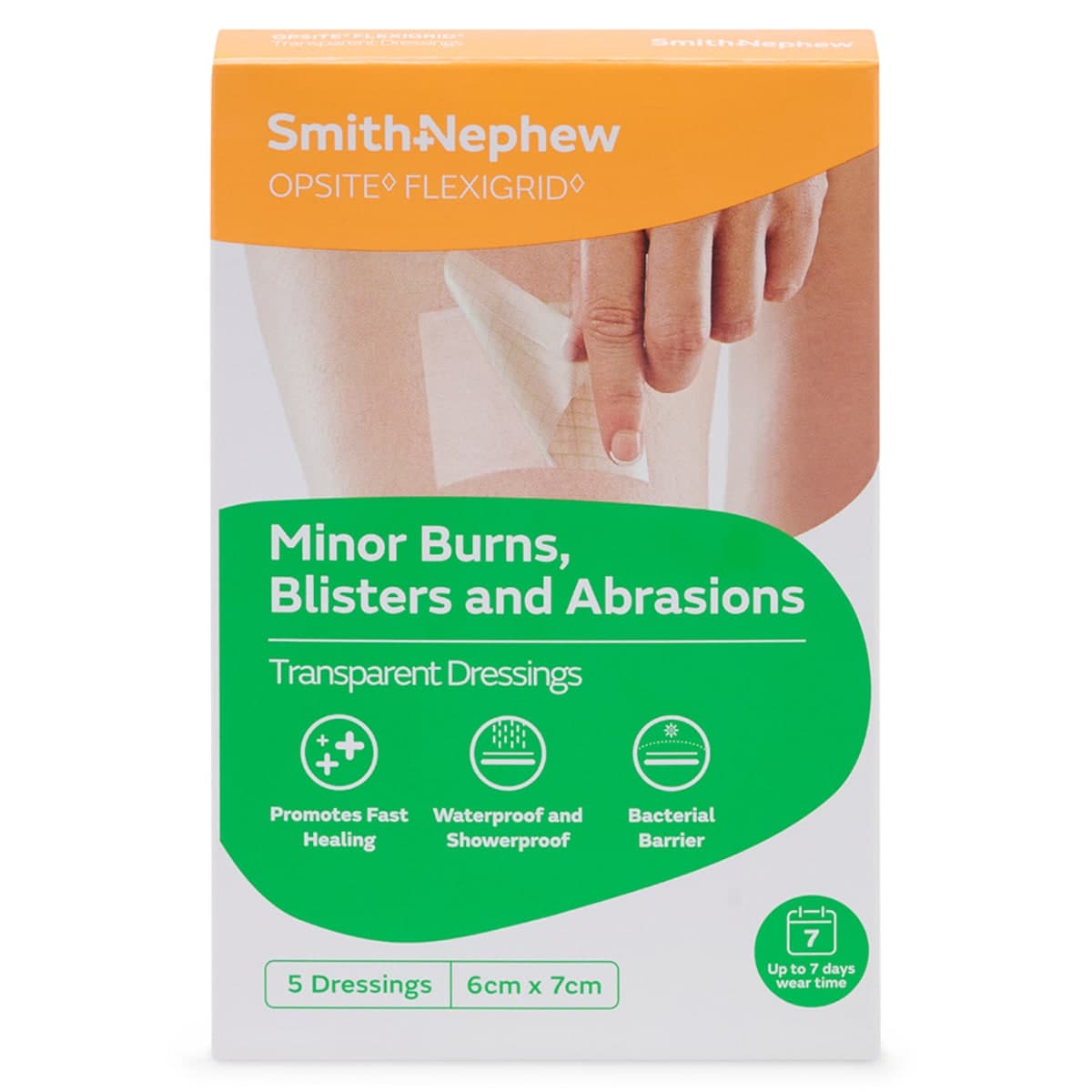 Opsite Flexigrid Waterproof Film Dressing 6cm x 7cm 5 Pack