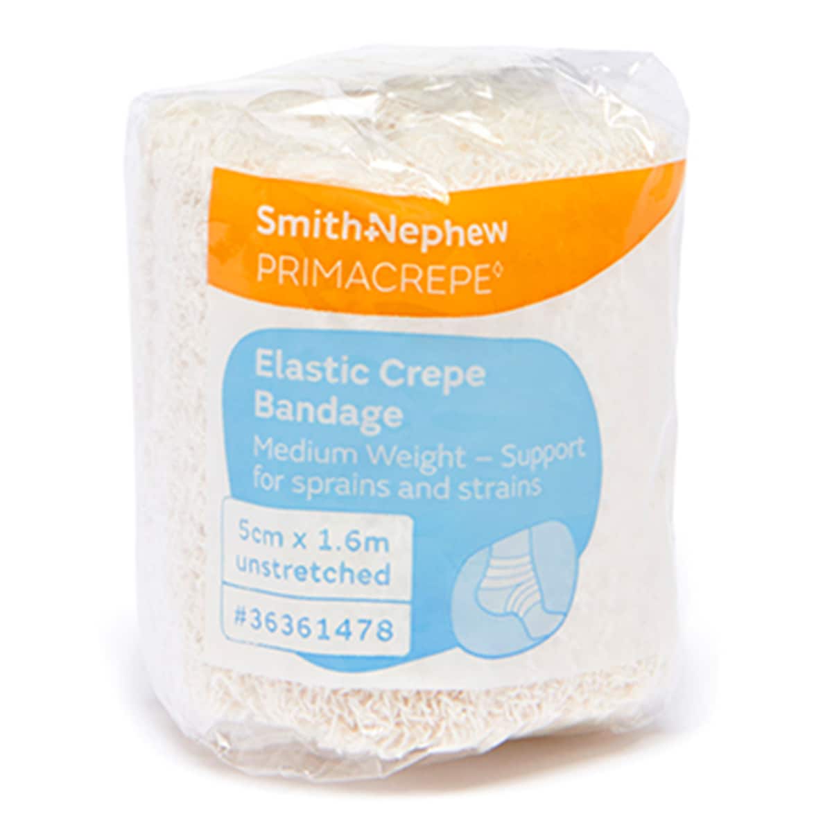 Primacrepe Elastic Crepe Bandage Medium Weight 5cm x 1.6m