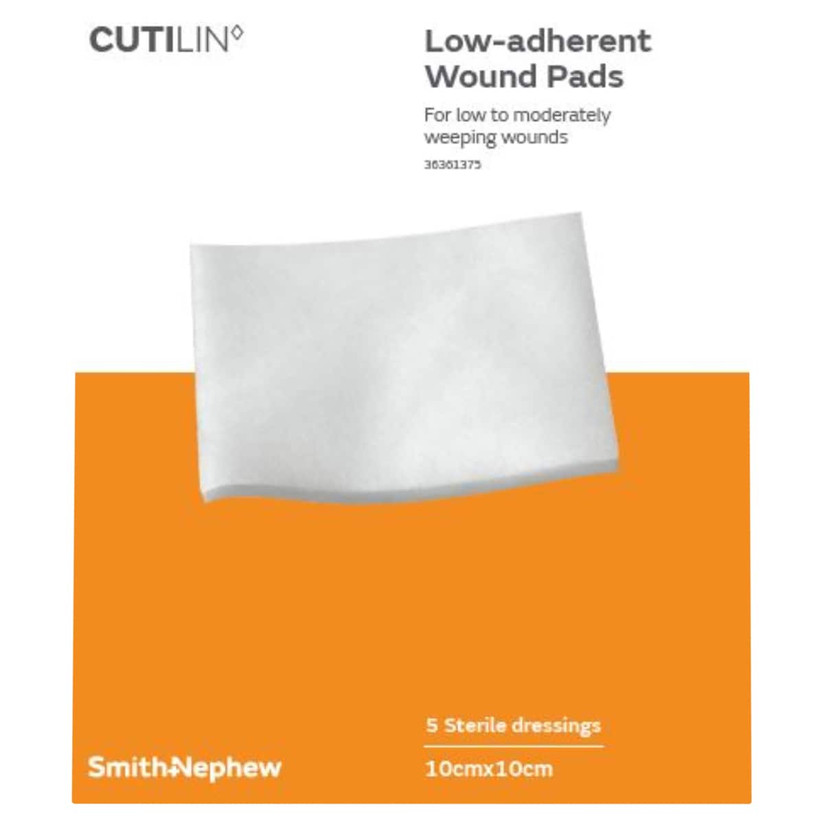 Cutilin Low Adherent Sterile Absorbent Dressing 10cm x 10cm 5 Pack