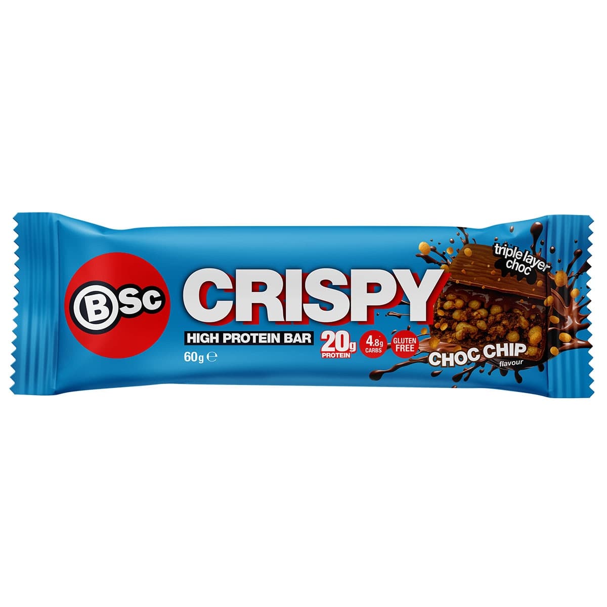 BSc Crispy Protein Bar Choc Chip 60g