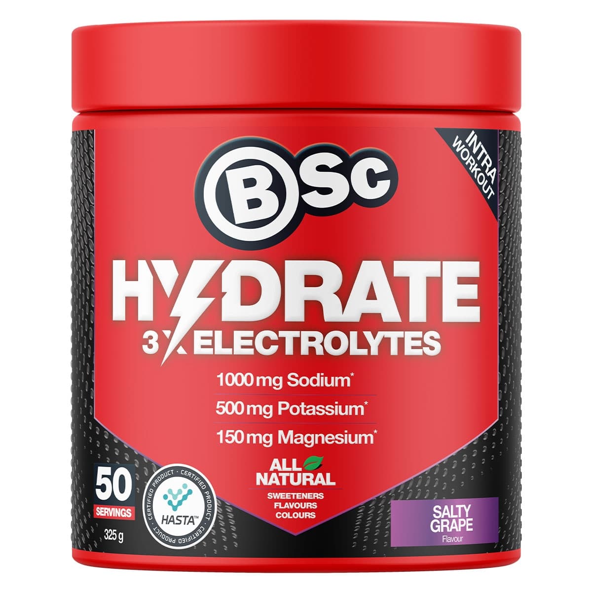 BSc Hydrate 3x Electrolytes Salty Grape 325g