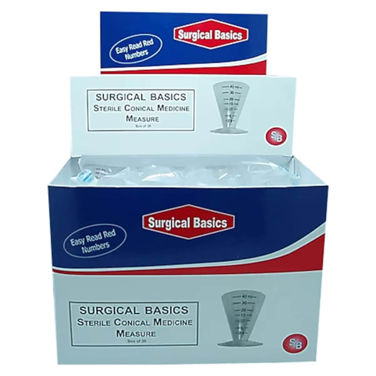 Surgical Basics Sterile Conical Medicine Measure 40ml 24 Pack