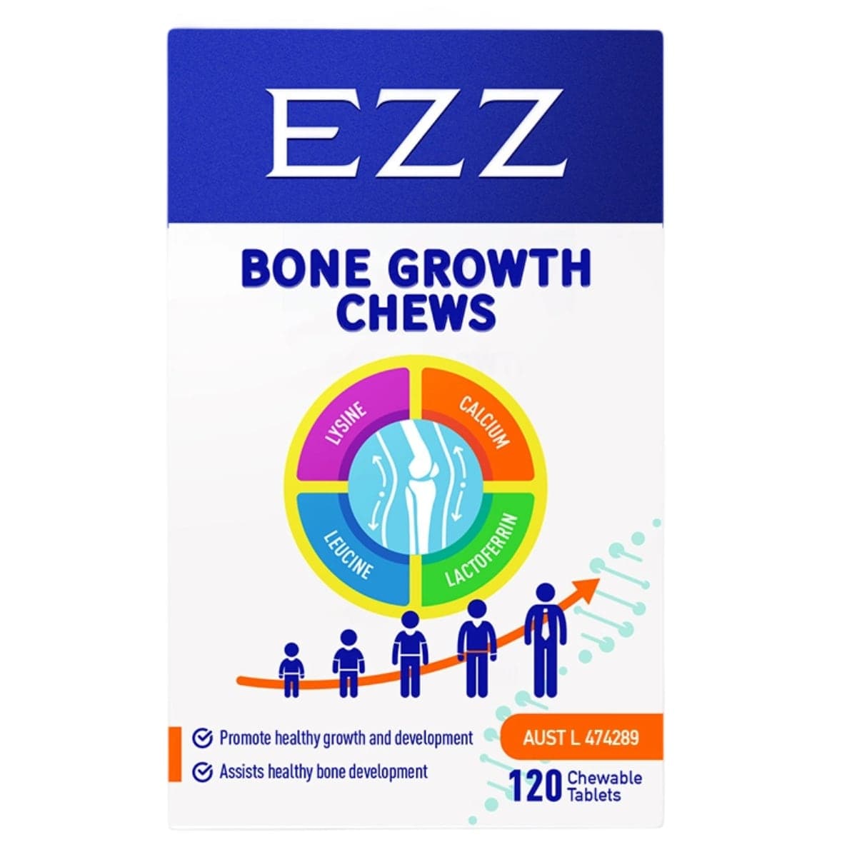 EZZ Bone Growth Chews 120 Chewable Tablets