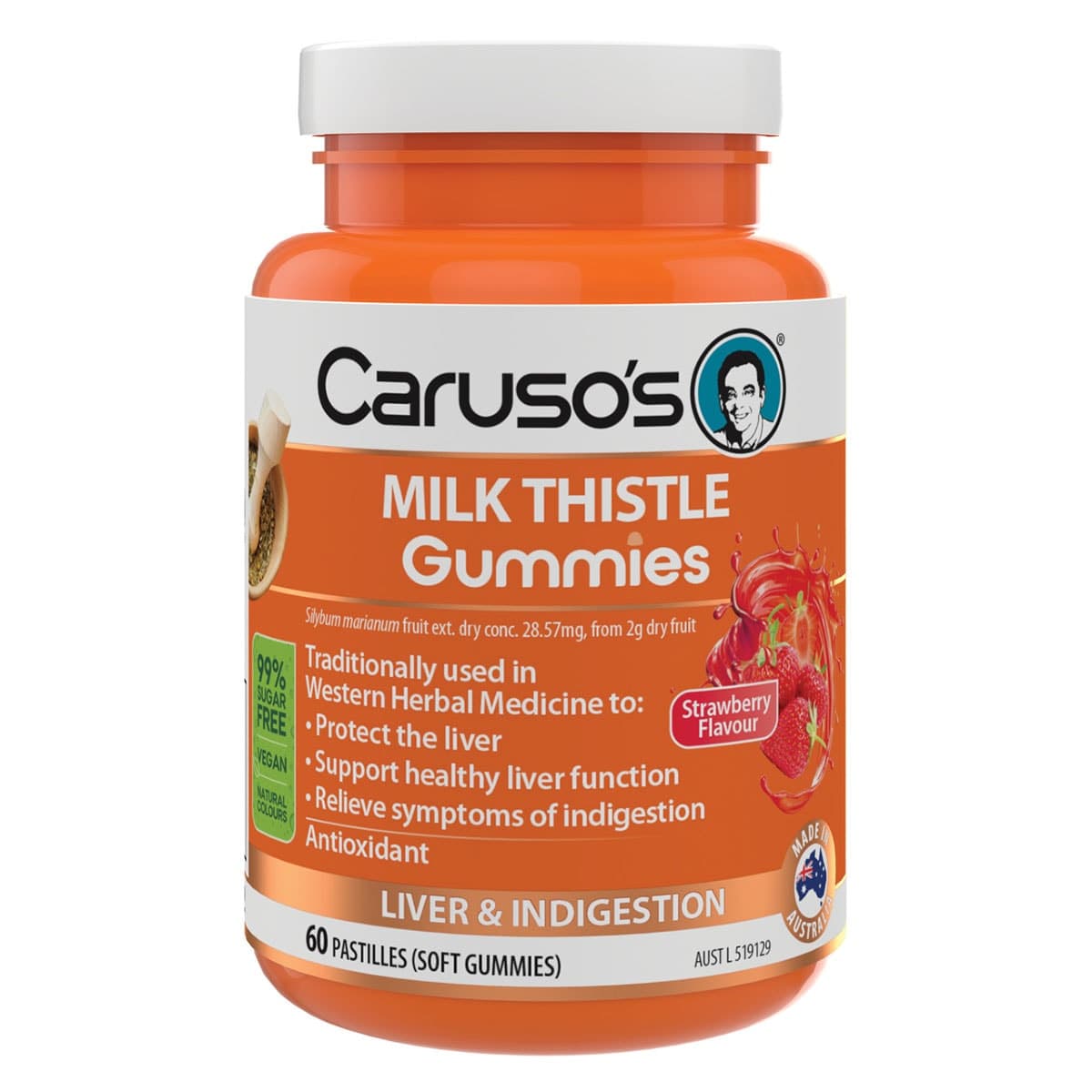 Carusos Milk Thistle Gummies 60 Pack