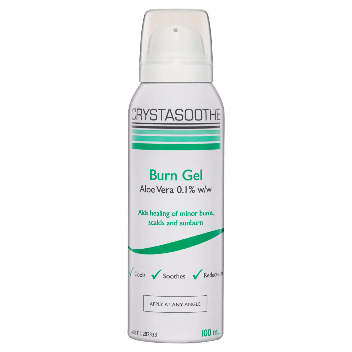 Crystaderm Crystasoothe Burn Gel Spray Aloe Vera 100mL