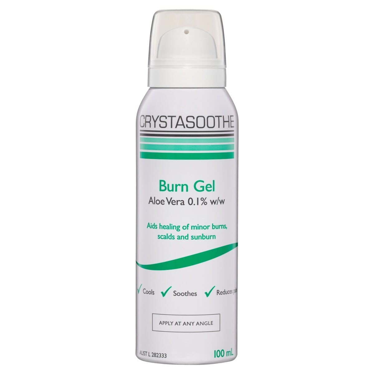 Crystaderm Crystasoothe Burn Gel Spray Aloe Vera 100mL
