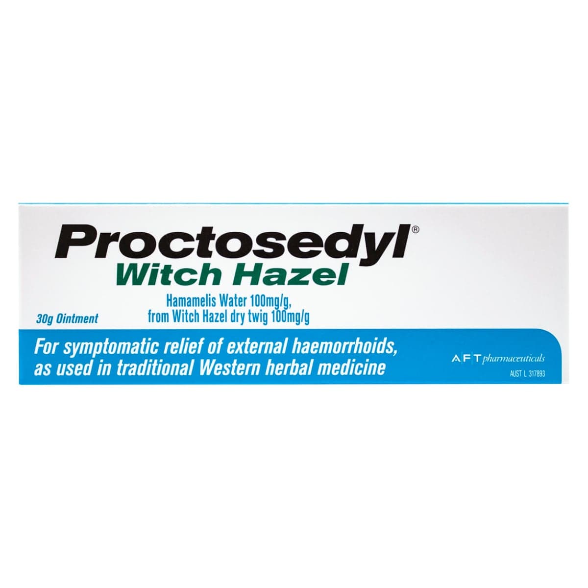 Proctosedyl Haemorrhoids Relief Ointment Witch Hazel 30g