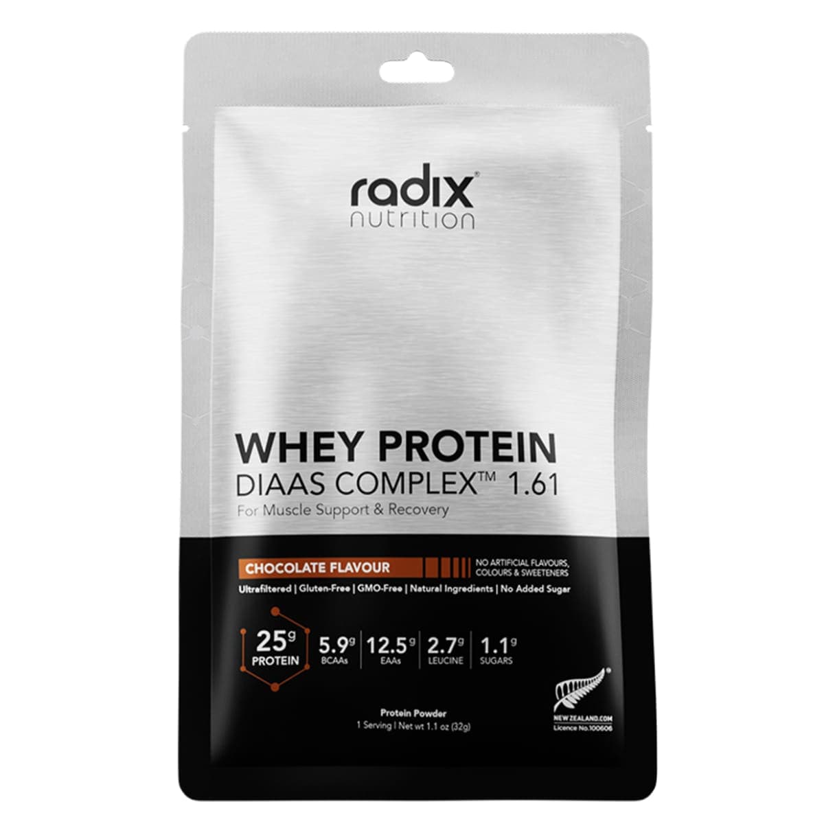Radix Nutrition Whey Protein Powder Chocolate 15 x 32g Sachets