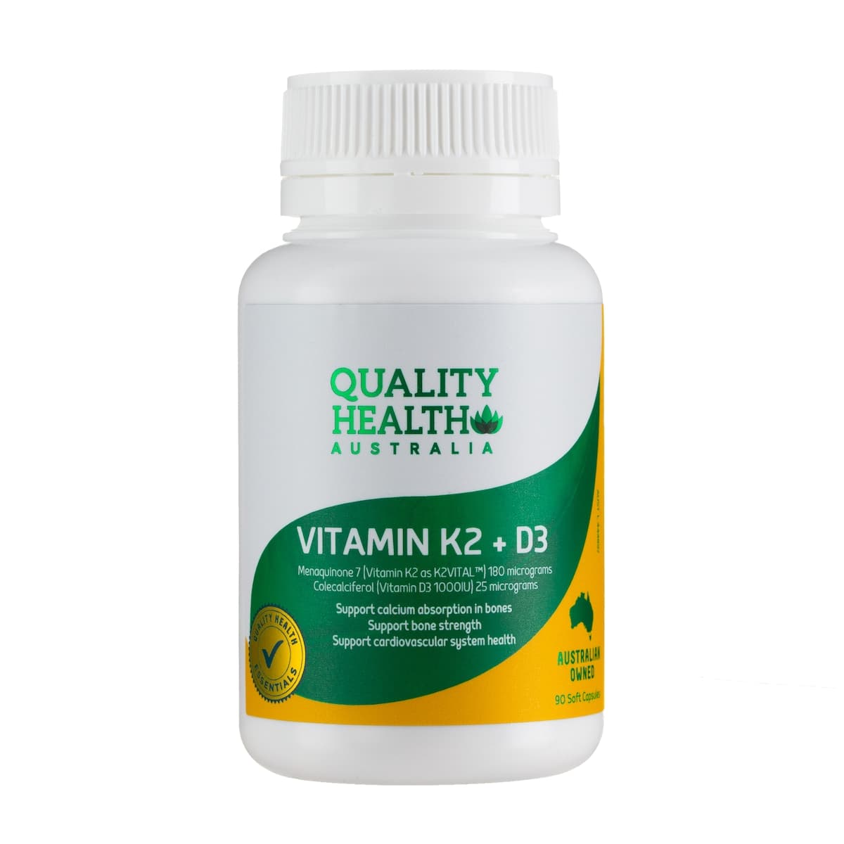Quality Health Vitamin K2 + D3 90 Capsules
