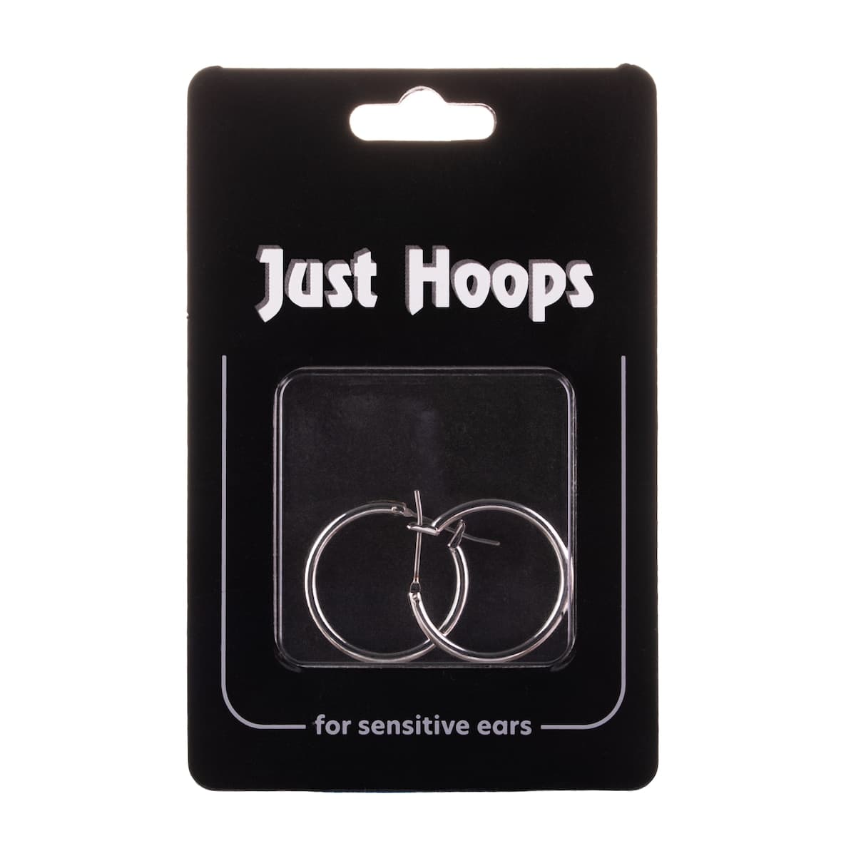 Studex Just Hoops 19mm Hoop Earring Rhodium 1 Pair