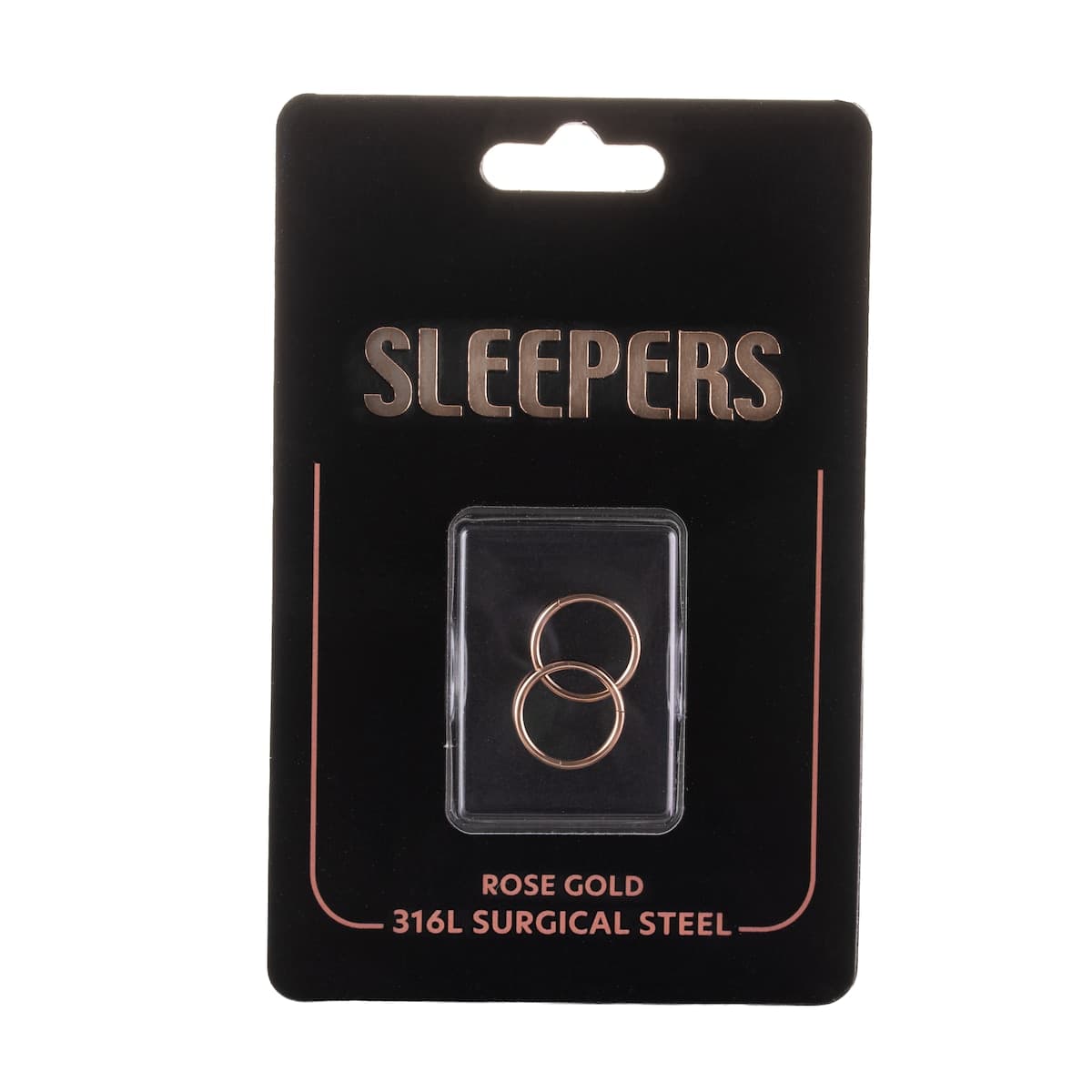 Studex Plain Sleeper Earrings Small 12mm Rose Gold 1 Pair