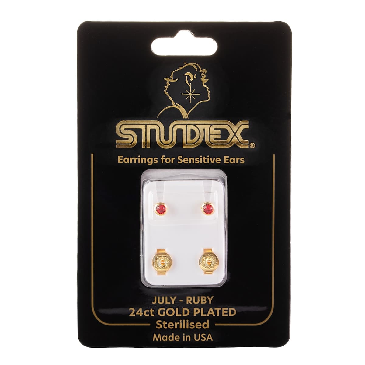Studex Regular Birthstone July Gold Stud Earring 1 Pair