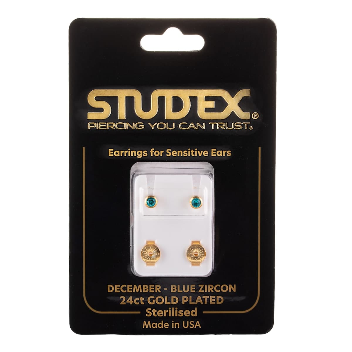 Studex Regular Birthstone December Gold Stud Earring 1 Pair