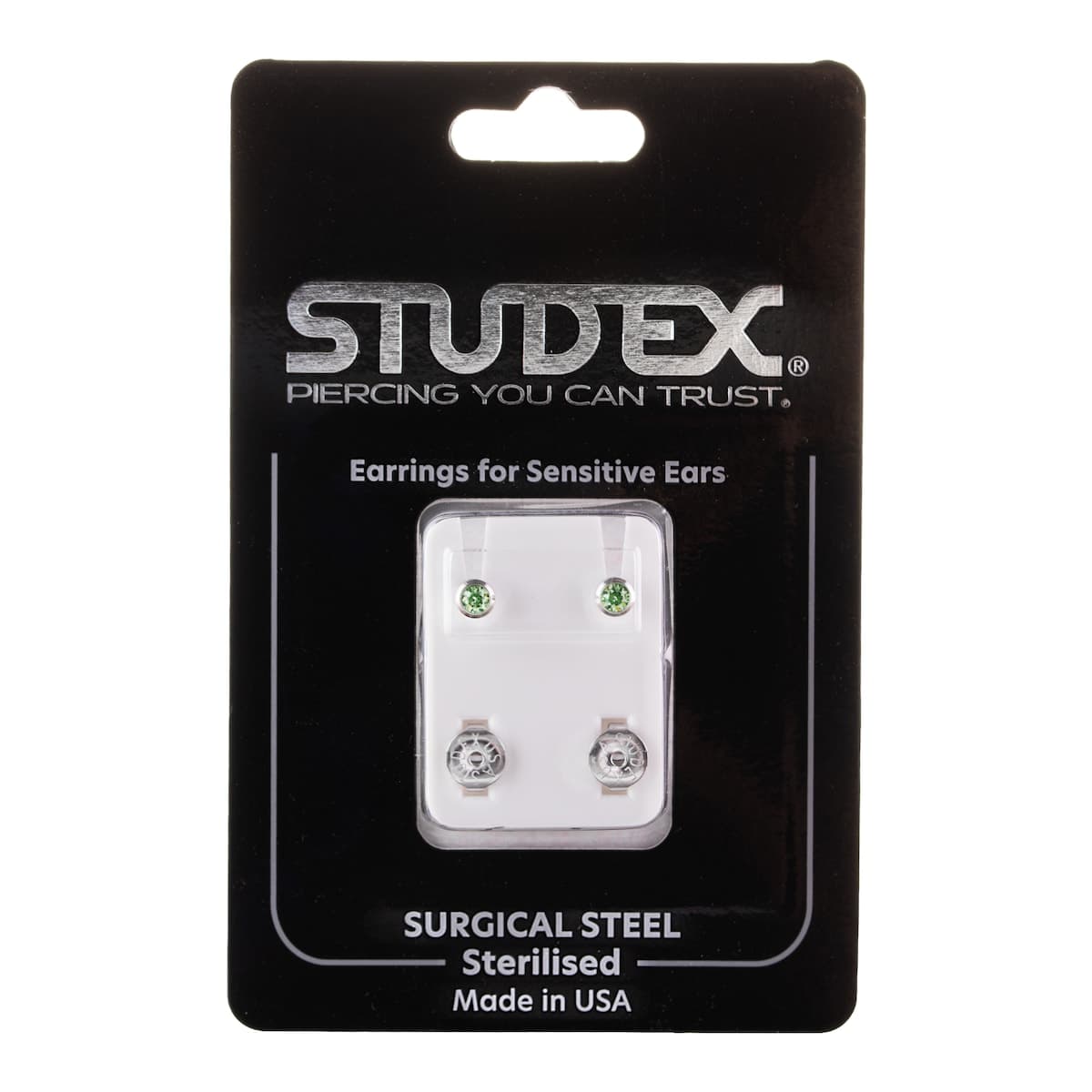Studex Regular Birthstone August Silver Stud Earring 1 Pair