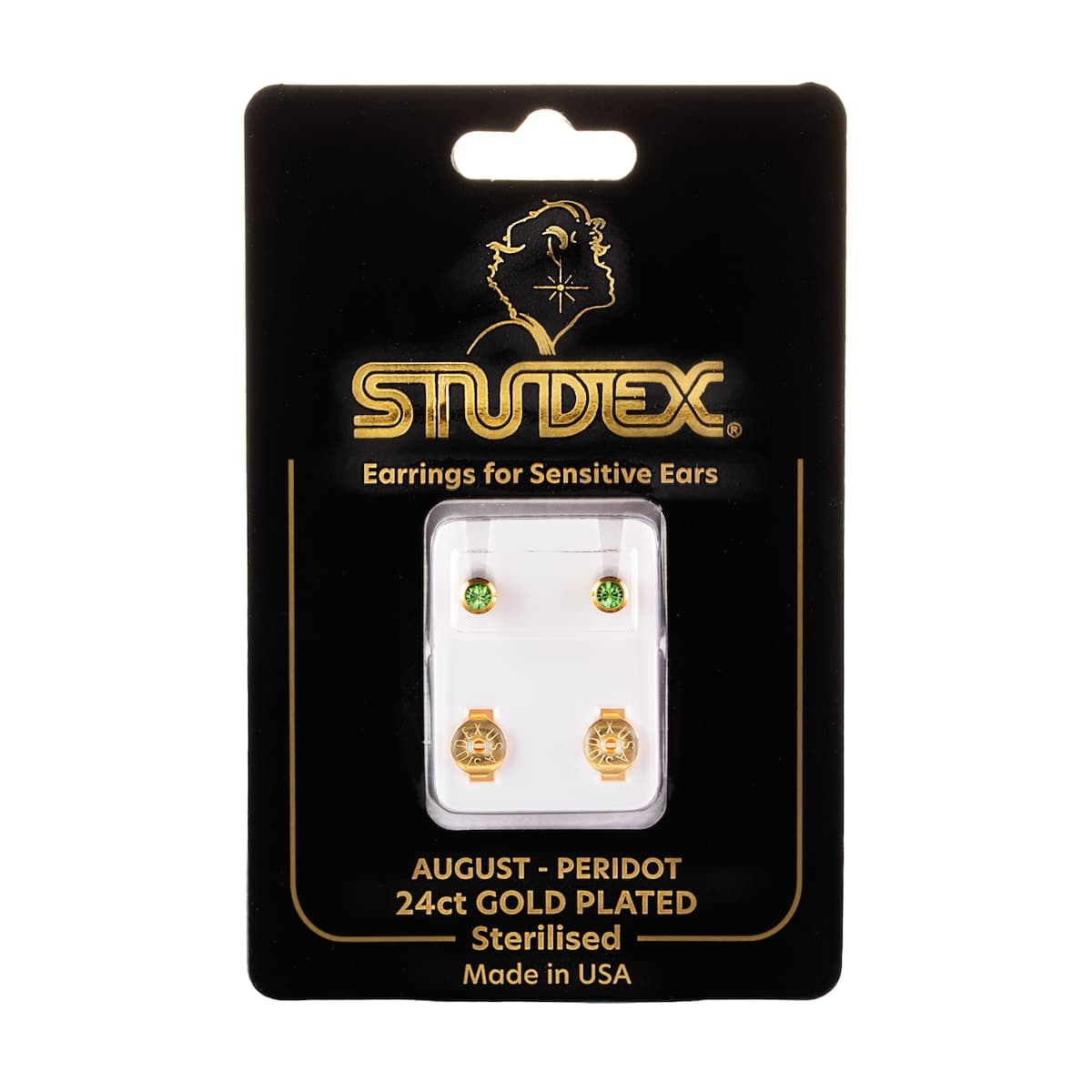 Studex Regular Birthstone August Gold Stud Earring 1 Pair