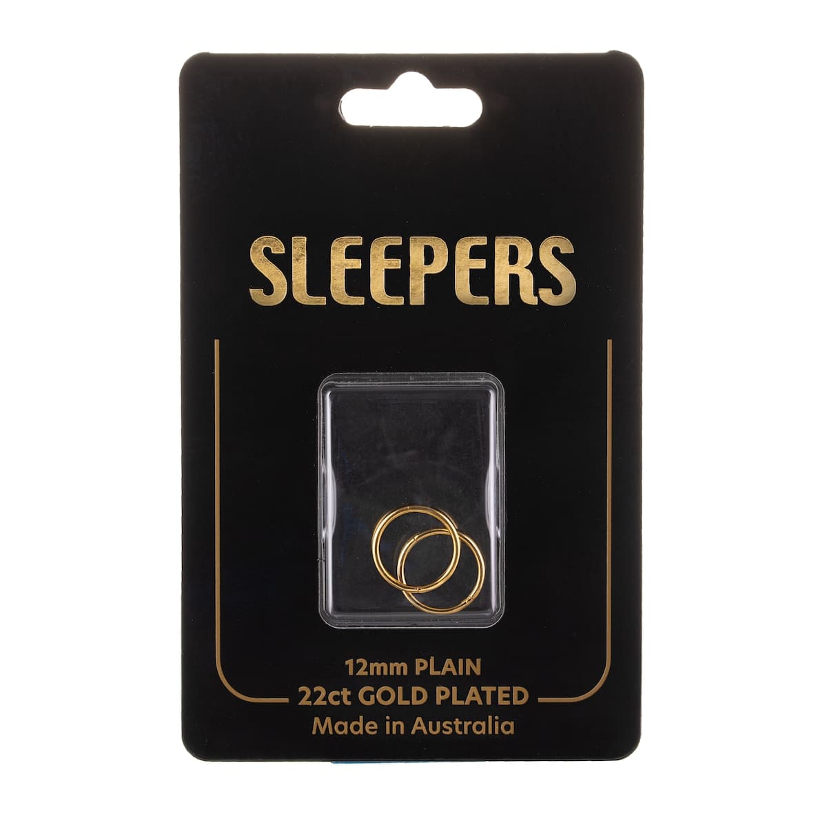 Studex Plain Small 12mm Sleeper Earring Gold 1 Pair