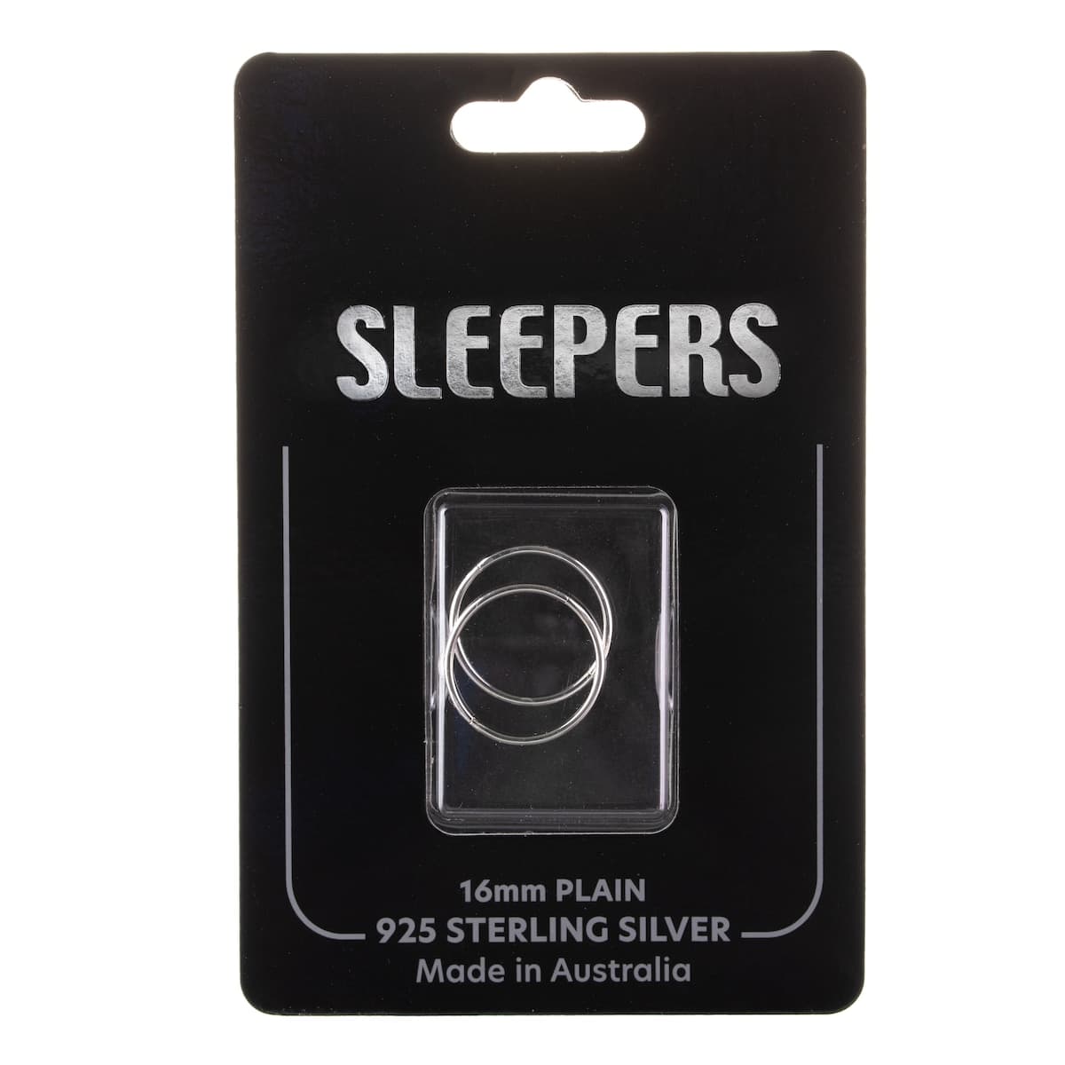 Studex Plain Large 16mm Sleeper Earring Silver 1 Pair