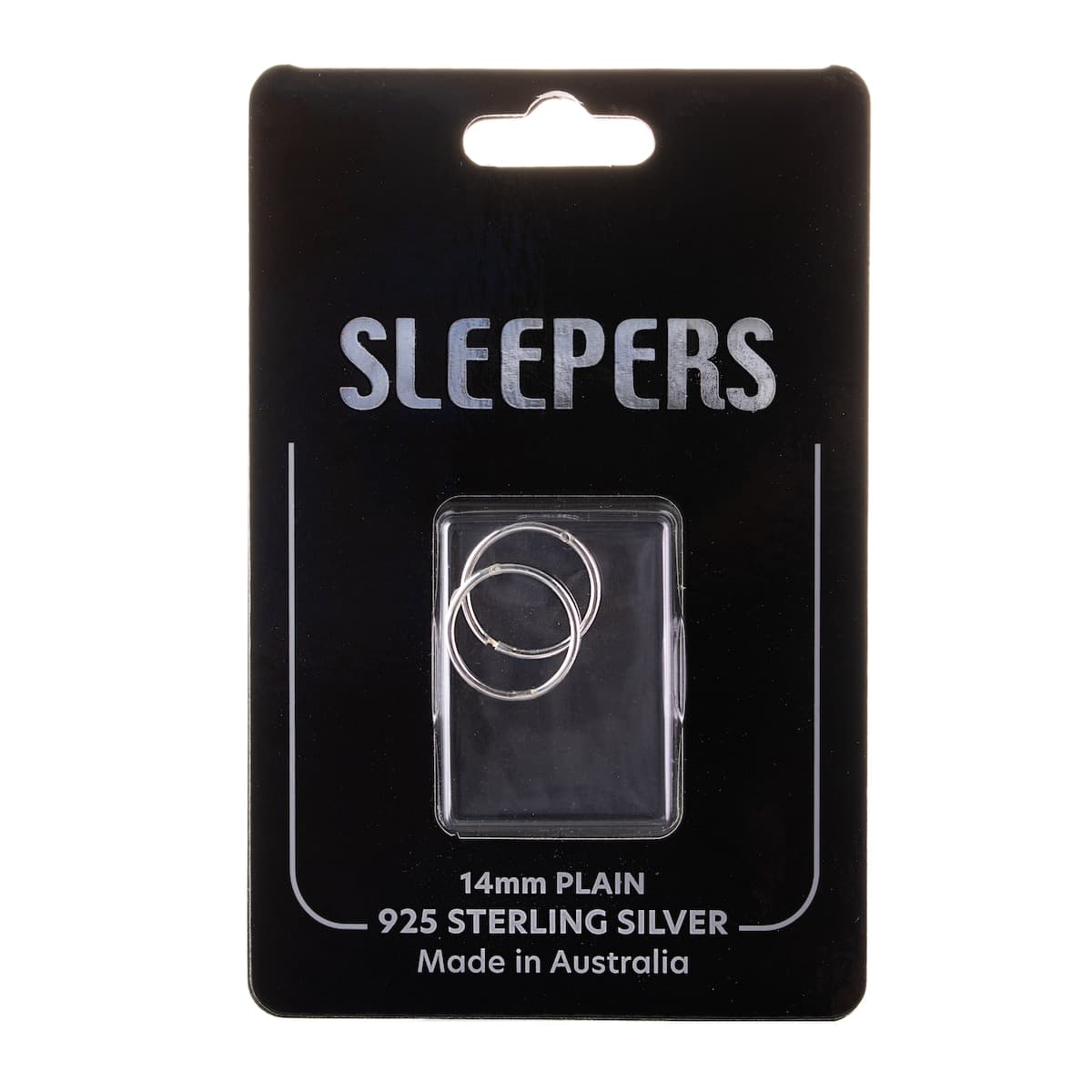Studex Plain Medium 14mm Sleeper Earring Silver 1 Pair