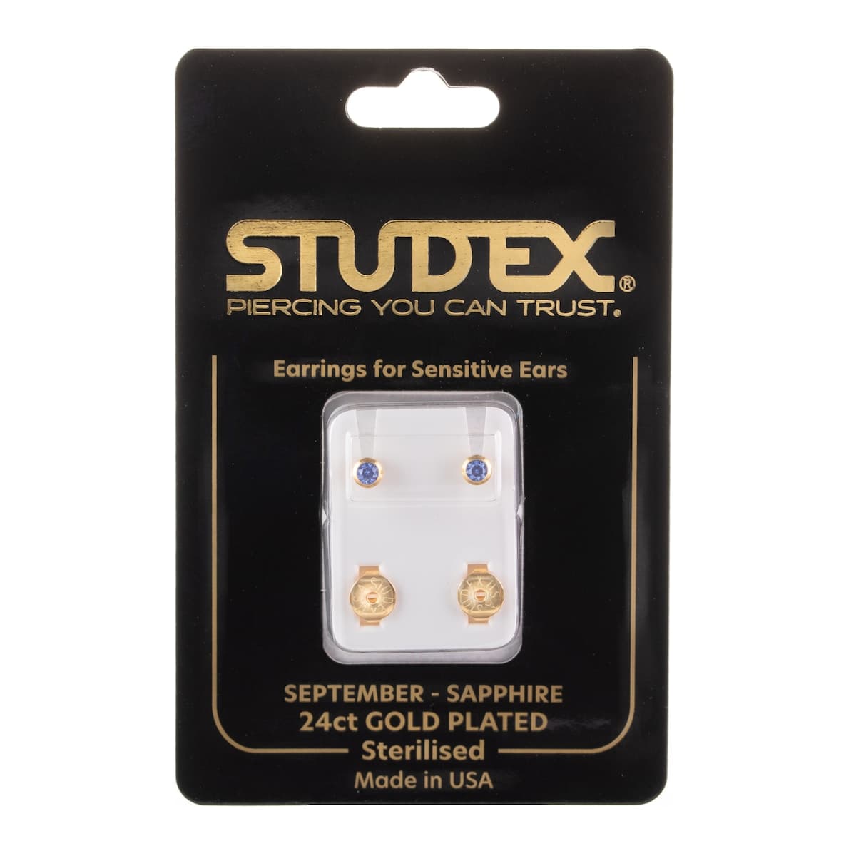 Studex Regular Birthstone September Gold Stud Earring 1 Pair