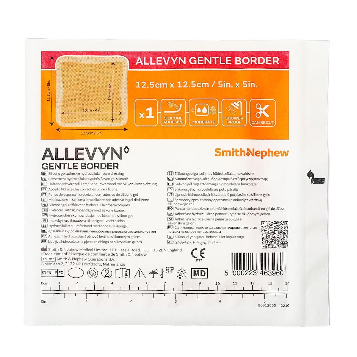 Allevyn Gentle Border 12.5cm x 12.5cm Foam Dressing Single