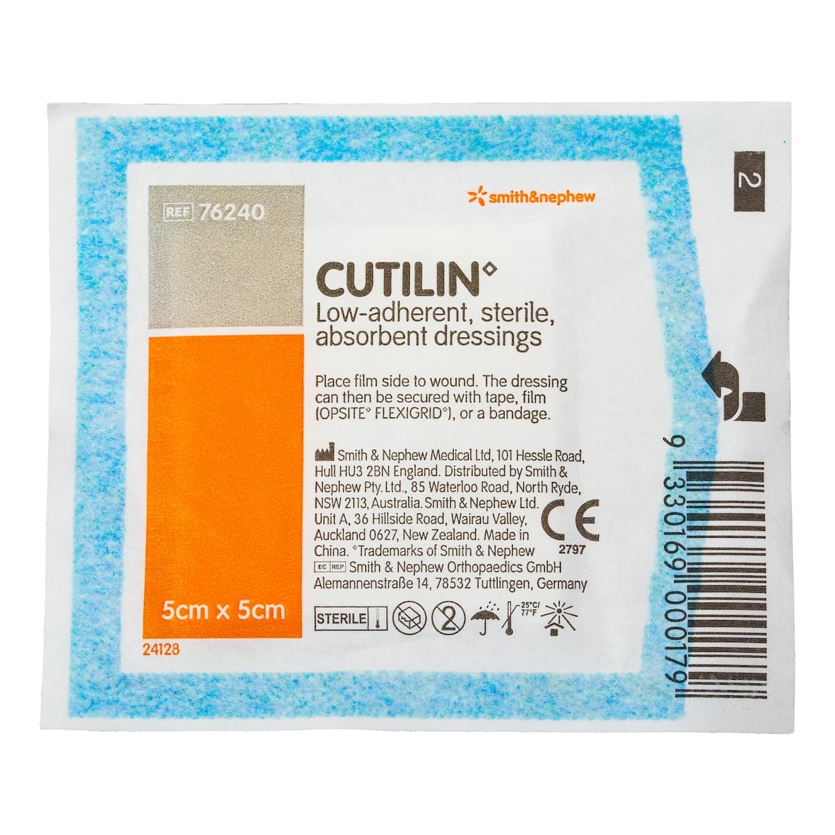 Cutilin Low Adherent Sterile Absorbent Dressing 5cm x 5cm Single