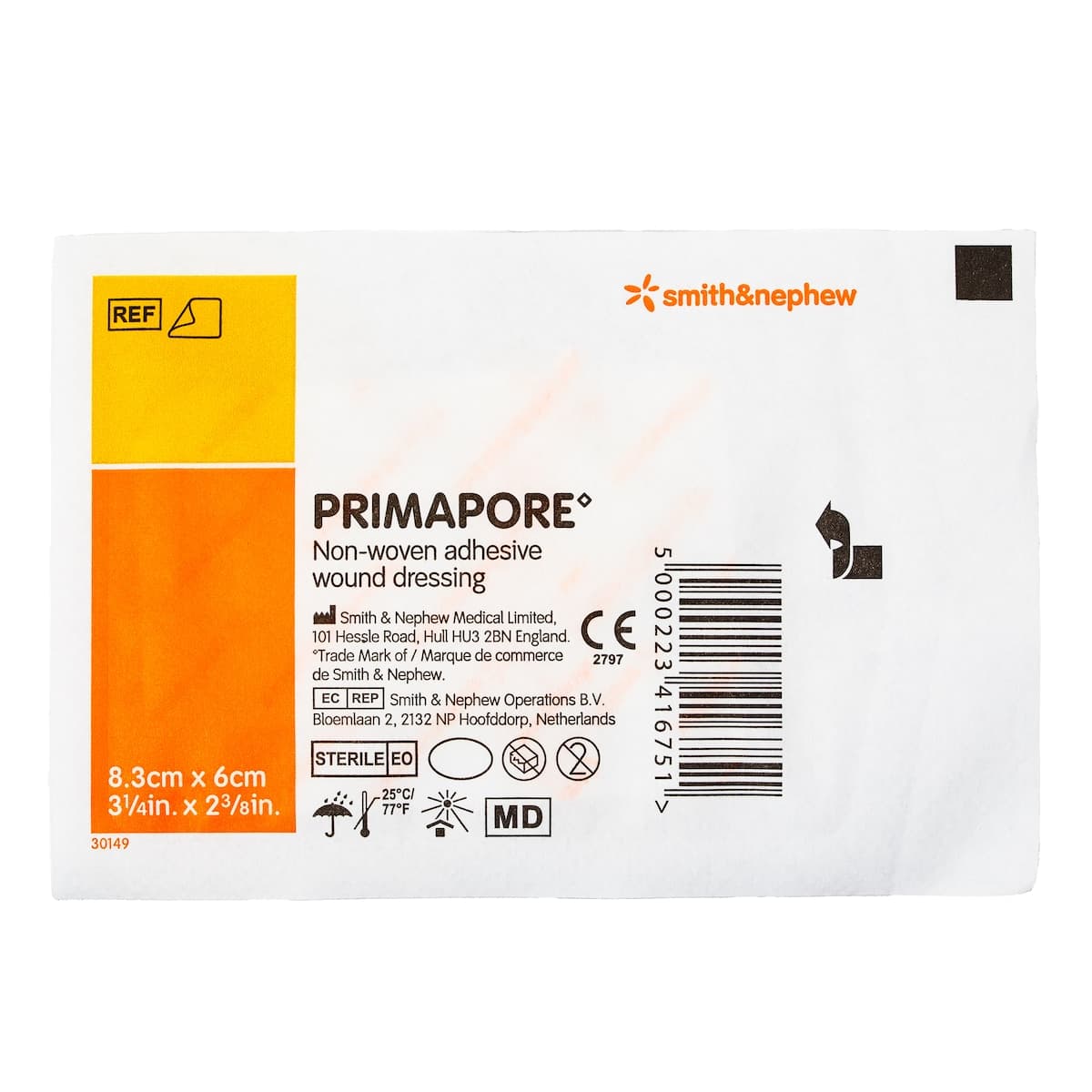 Primapore Flexible Fabric Dressing 8.3cm x 6cm Single