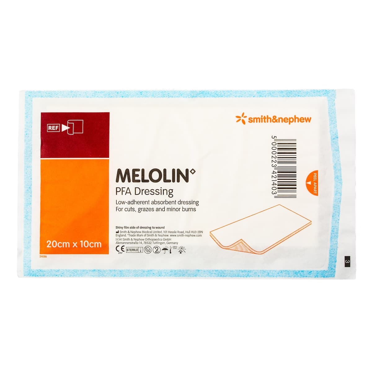 Melolin Absorbent Wound Dressing 10cm x 20cm Single