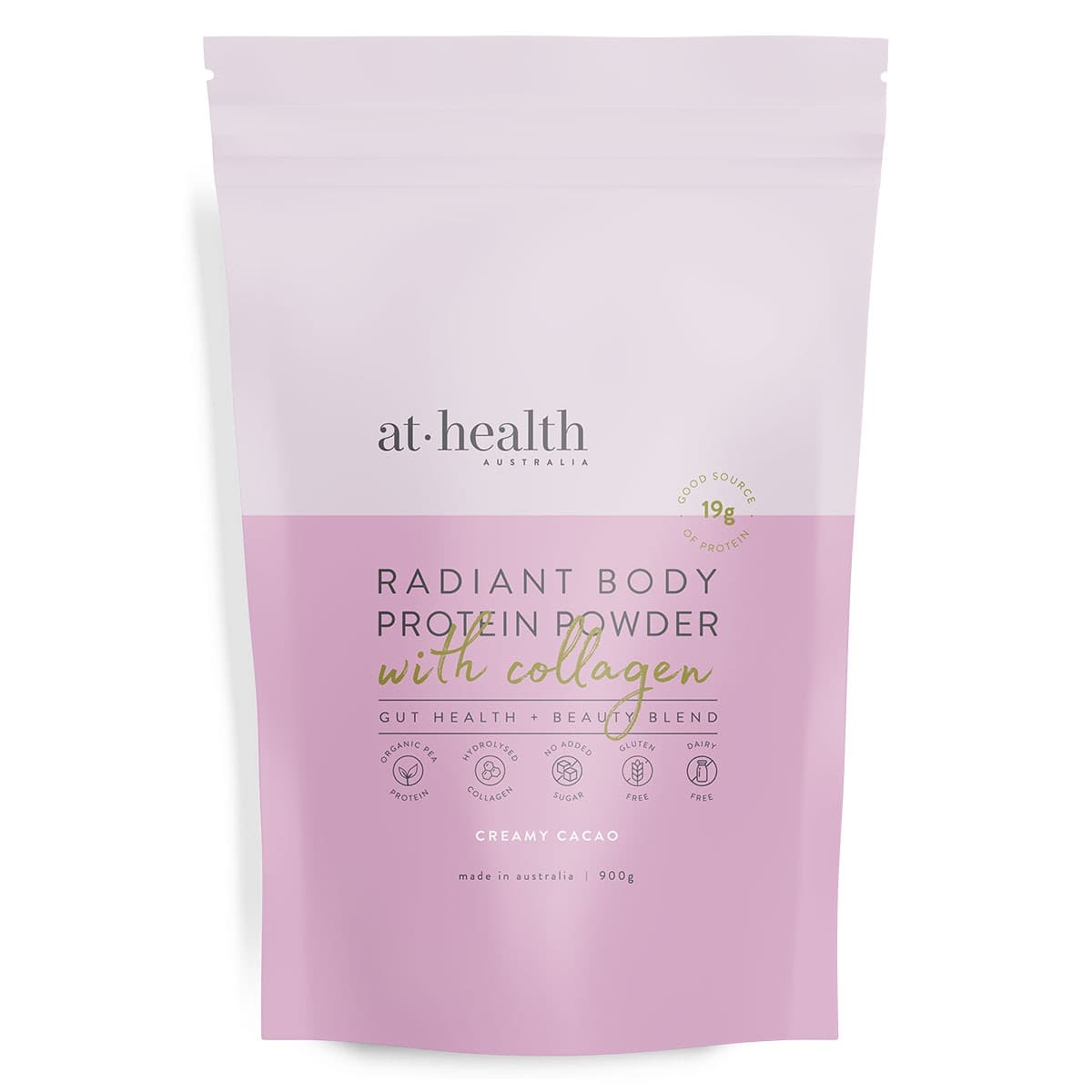 At Health Australia Radiant Body Protein Powder with Collagen-Cacao 900g