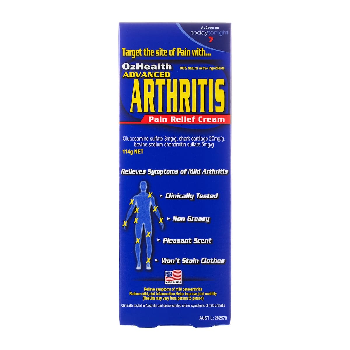 Ozhealth Arthritis Pain Relief Cream 114g