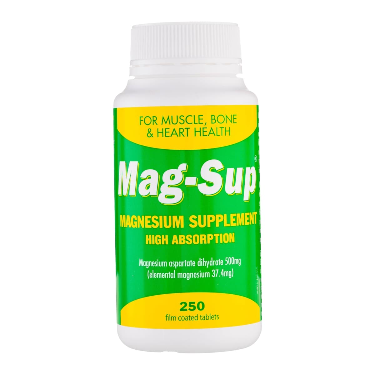 Mag-Sup Magnesium Supplement 500mg 250 Tablets