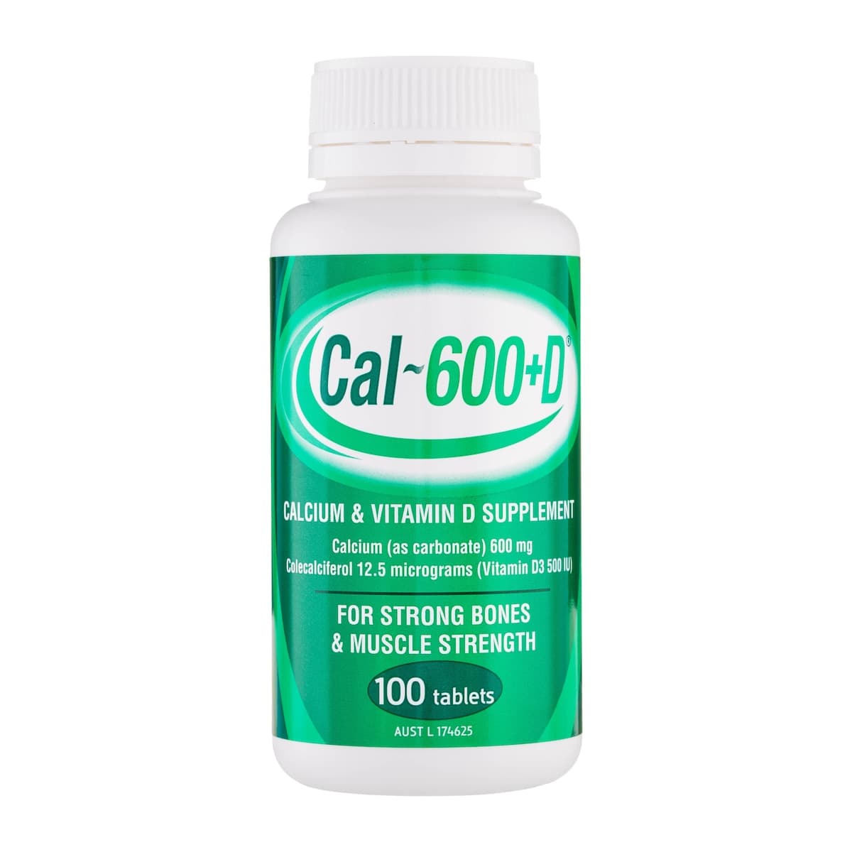 Cal-600+D Calcium + Vitamin D 100 Tablets