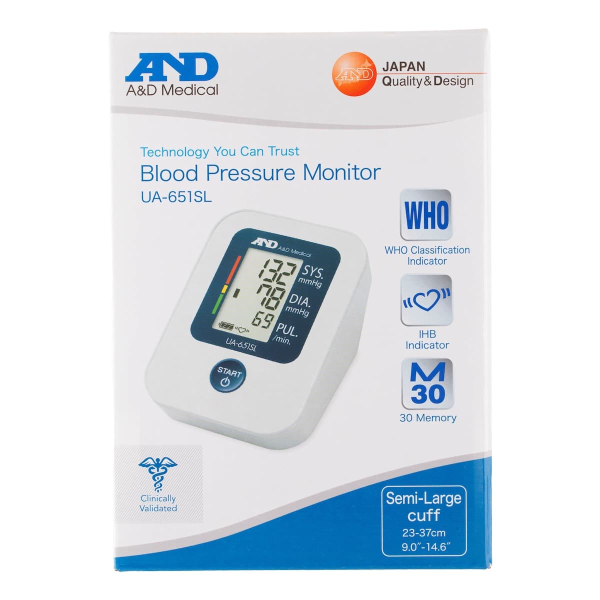 A&D Medical Blood Pressure Monitor UA-651SL