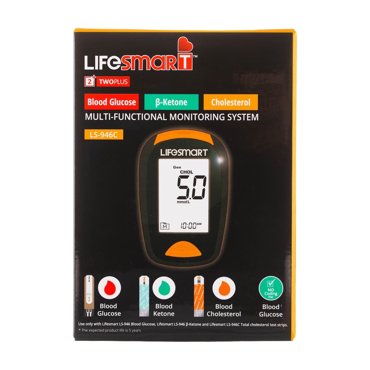 LifeSmart Multi Functional Monitor for Blood Glucose Ketone & Cholesterol