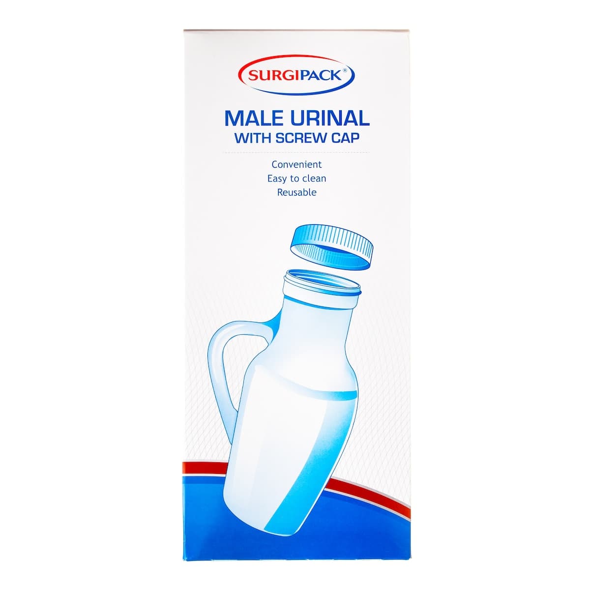 Surgipack Male Urinal with Lid 1 Litre