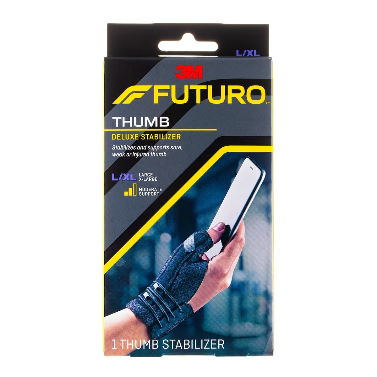 Futuro Deluxe Thumb Stabiliser Large/Extra Large Black