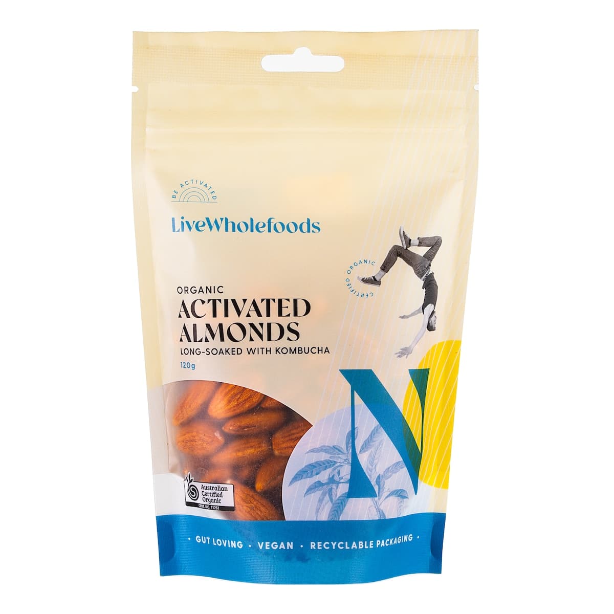 Live Wholefoods Organic Activated Almonds 120g