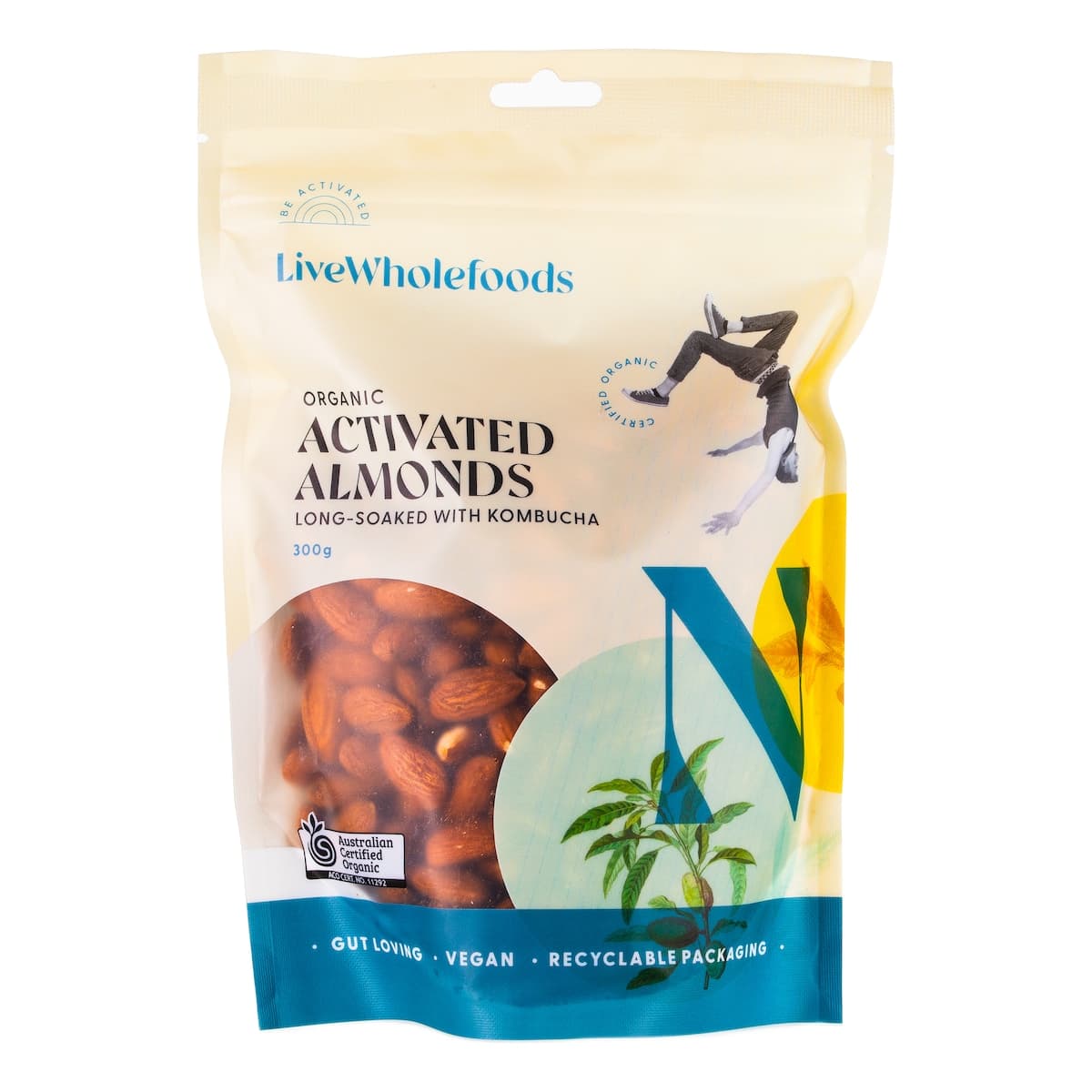 Live Wholefoods Organic Activated Almonds 300g
