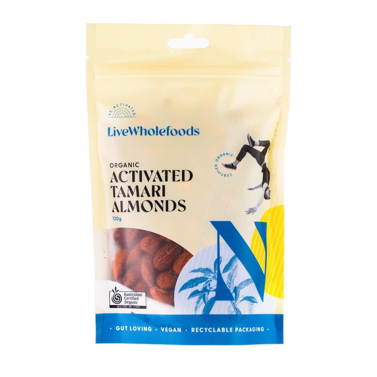 Live Wholefoods Org Activated Tamari Almonds 120g