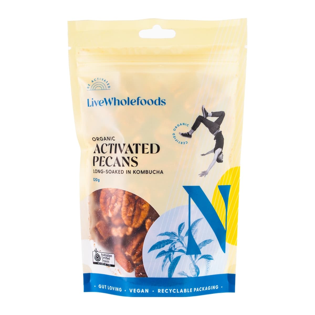 Live Wholefoods Organic Activated Pecans 120g