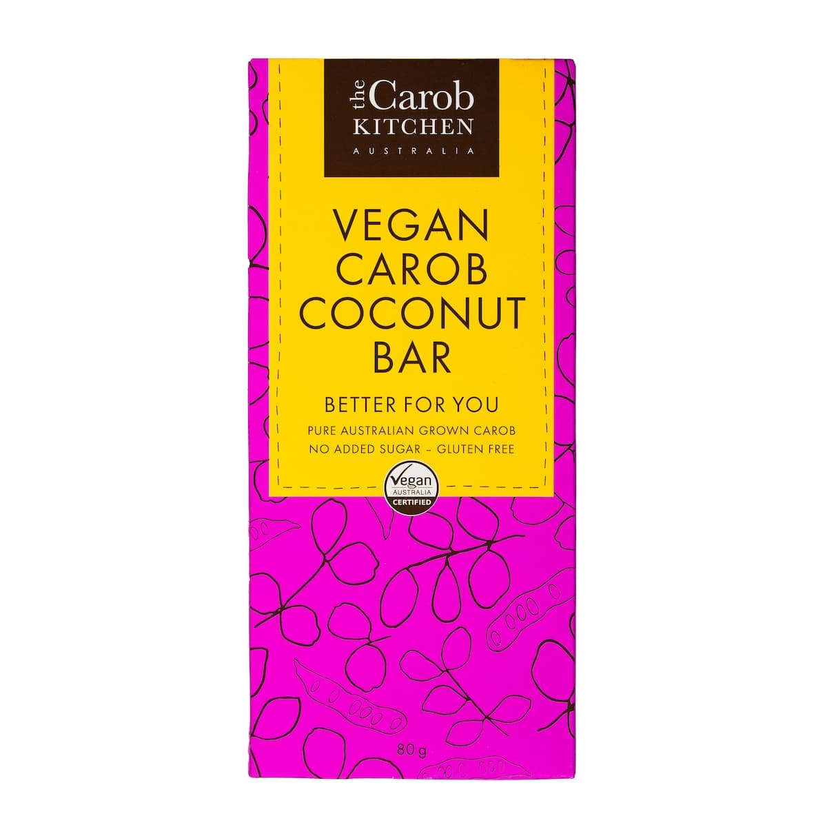 The Carob Kitchen Vegan Carob Coconut Bar 80g