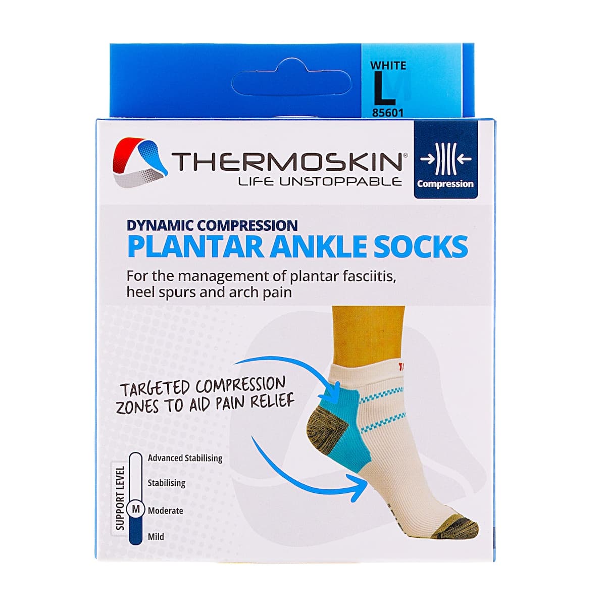 Thermoskin Plantar FXT Compression Ankle Socks L